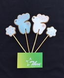 Tem cắm bánh chủ đề noel