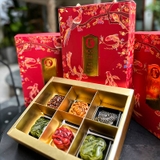 Hộp trung thu 6 bánh Trầm Ngư Lạc Nhạn với sắc đỏ chủ đạo