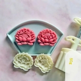 Khuôn bánh trung thu hoa sen hai mặt 50gr