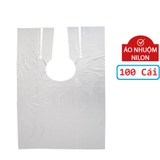 Áo choàng nilon làm hóa chất kích thước 90cm x 60cm ( Bịch 100 cái )
