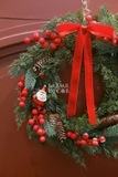 .Vòng nguyệt quế 35cm Twin Santas