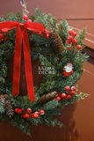 .Vòng nguyệt quế 35cm Twin Santas