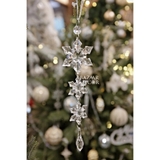 Phụ kiện treo trong suốt - Chuỗi treo hoa tuyết 23cm