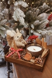 .Set khay nến gáo dừa sóc Squirrel Forest | 20x25cm