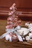 Set khay nến gáo dừa Shabby Chic Santa  20x25cm | Quà tặng