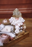 Set khay nến gáo dừa Shabby Chic Santa  20x25cm | Quà tặng