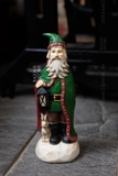 Tượng cổ tích Giáng Sinh Vintage - Ông già Noel cầm đèn 20cm