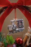 ,Vòng nguyệt quế mini 20cm Charm kim loại tinh xảo treo cây thông trang trí cửa sổ noel handmade