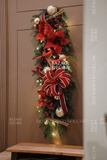 Cành thông treo cửa Traditional Christmas 110cm - Tặng kèm dây đèn ngôi sao