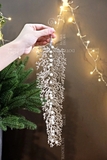 Cành treo cây thông nhũ đồng ngọc trai 33cm