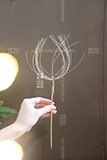 Cành cắm cây thông nhũ vàng pháo hoa 33cm