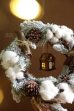 .Vòng nguyệt quế tuyết 30cm - Snowy Haven