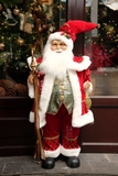 Ông già Noel Royal Grand 120cm - Áo choàng nhung đỏ cầm trượng