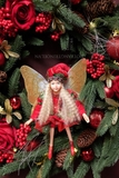 .Vòng nguyệt quế PE 55cm - Red Velvet Garden