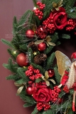 .Vòng nguyệt quế PE 55cm - Red Velvet Garden