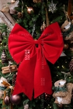 Phụ kiện treo Nơ nhung đỏ Classic 40cm