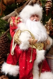 Ông già Noel mặc áo choàng đỏ và mũ lông Nga 40cm