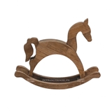 Ngựa gỗ 40x33cm màu nâu rustic | Mô hình Noel