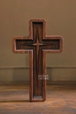 Thánh giá điêu khắc gỗ Bethlehem - 20x35cm