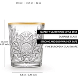 Ly thủy tinh Libbey Hopstar 355ml - Màu trắng trong viền gold