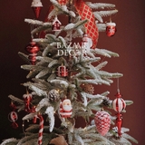 .Hộp 39 phụ kiện & châu đỏ trắng - Santa Claus in Snowland