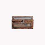 Hộp gỗ tần bì trong suốt kiếng 8x16x6cm