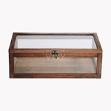 Hộp gỗ tần bì trong suốt kiếng 16x30x10cm