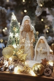 Khay hang đá mini - Gia Đình Thánh Gia 15cm | Tặng kèm dây đèn