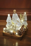 Khay hang đá mini Ngôi Sao Bethlehem White Gold | Tặng kèm dây đèn