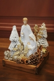 Khay hang đá mini Ngôi Sao Bethlehem White Gold | Tặng kèm dây đèn