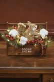 .Centerpiece khay sóc gỗ có quai xách 9x30x25cm | Quà tặng