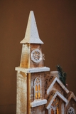 Mô hình nhà thờ gỗ châu Âu 25x44cm mẫu 1 tháp chuông