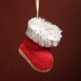 Phụ kiện Noel thú bông mini xinh xắn - Giày bốt đỏ 8cm