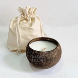 Nến thơm gáo dừa - sáp đậu nành hương  quế | Cinnamon spice Coconut Soy Candle