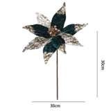 Hoa trạng nguyên nhung xanh vàng Royal lấp lánh 30cm