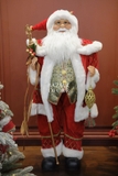 Ông già Noel Royal Grand 120cm - Áo choàng nhung đỏ cầm trượng