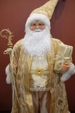 Ông già Noel Royal Grand 120cm - Áo choàng vàng kim sa lấp lánh