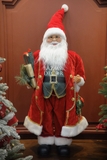 Ông già Noel Royal Grand 120cm - Áo choàng nhung đỏ Vest hoàng gia