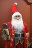 Ông già Noel Royal Grand 120cm - Áo choàng nhung đỏ Vest hoàng gia