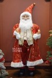 Ông già Noel Royal Grand 120cm - Áo choàng đỏ vàng lấp lánh