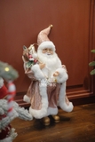 Ông già Noel Royal 60cm - Áo choàng hồng kim sa Luxury