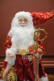 Ông già Noel Royal 60cm - Áo choàng đỏ kim sa