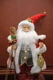 Ông già Noel Royal 80cm - Nhung đỏ cầm trượng