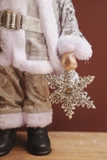 Ông già Noel 60cm. Áo choàng xám bạc Sequin hoa tuyết