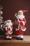 Ông già Noel Áo choàng đỏ vàng Sequin lấp lánh 45cm 60cm (Kích thước từ chân đến chóp nón)
