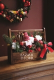 Centerpiece Hunter khay gỗ có quai xách 9x30x25cm | Quà tặng