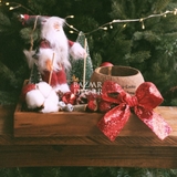 Set khay nến gáo dừa Santa Moutain 20x25cm | Quà tặng