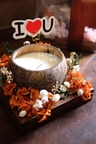 Set quà tặng Khay nến thơm gáo dừa | Summer Garden