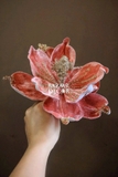 Cành hoa trạng nguyên mộc lan cánh tròn 24cm - Hồng