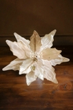 Cành hoa trạng nguyên Royal nhung viền kim tuyến 28CM - Đồng